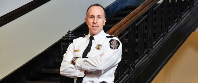 Corey Zaharuk, Regina Police Service Central Operations Inspector Photo: U of R Photography